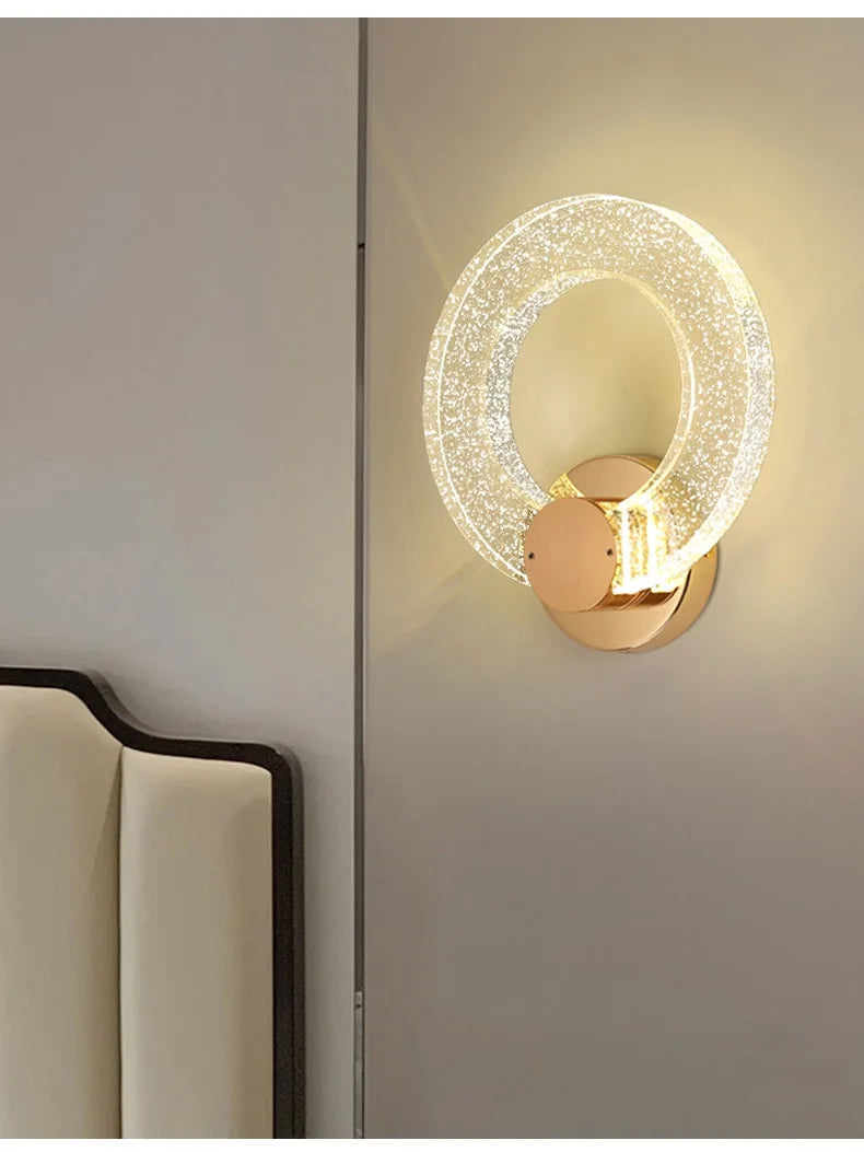 Luxury Crystal Circle Wall Lamp