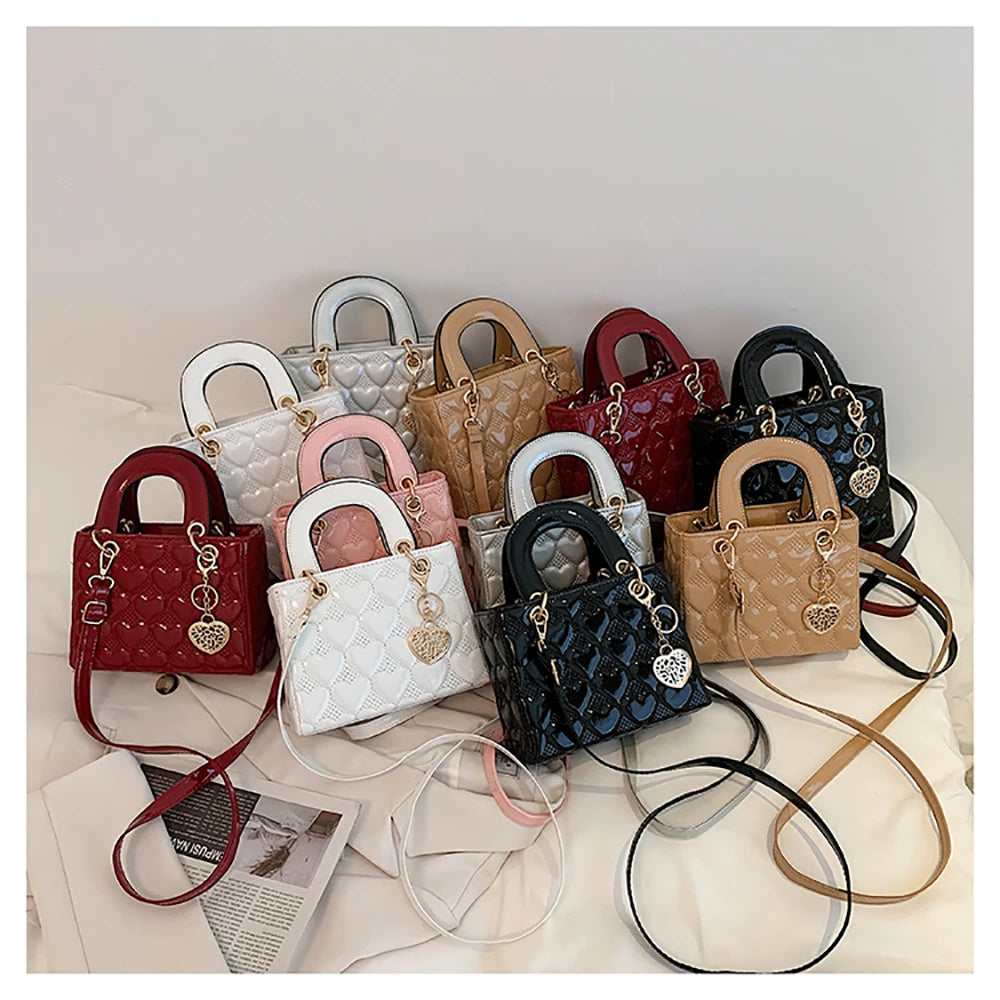 Red Glossy Love Handbag"