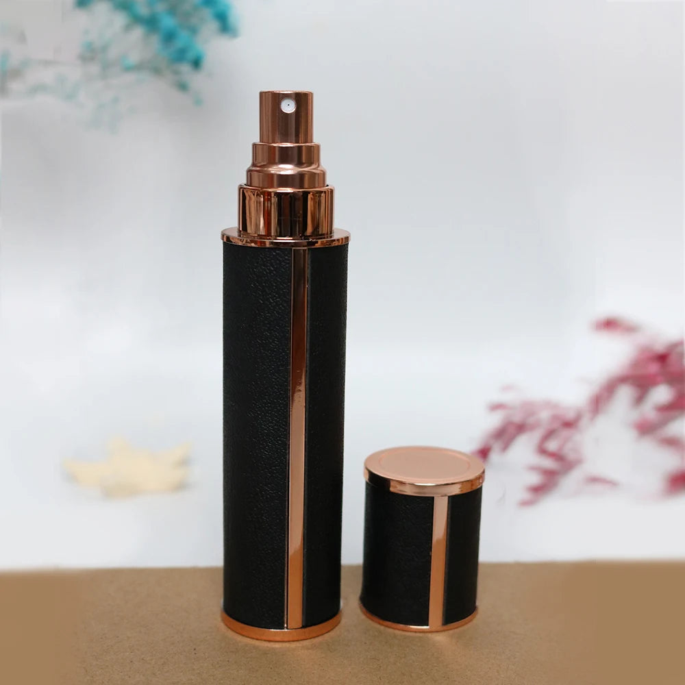 10ml Luxury Leather Perfume Atomizer – Refillable Travel Bottle