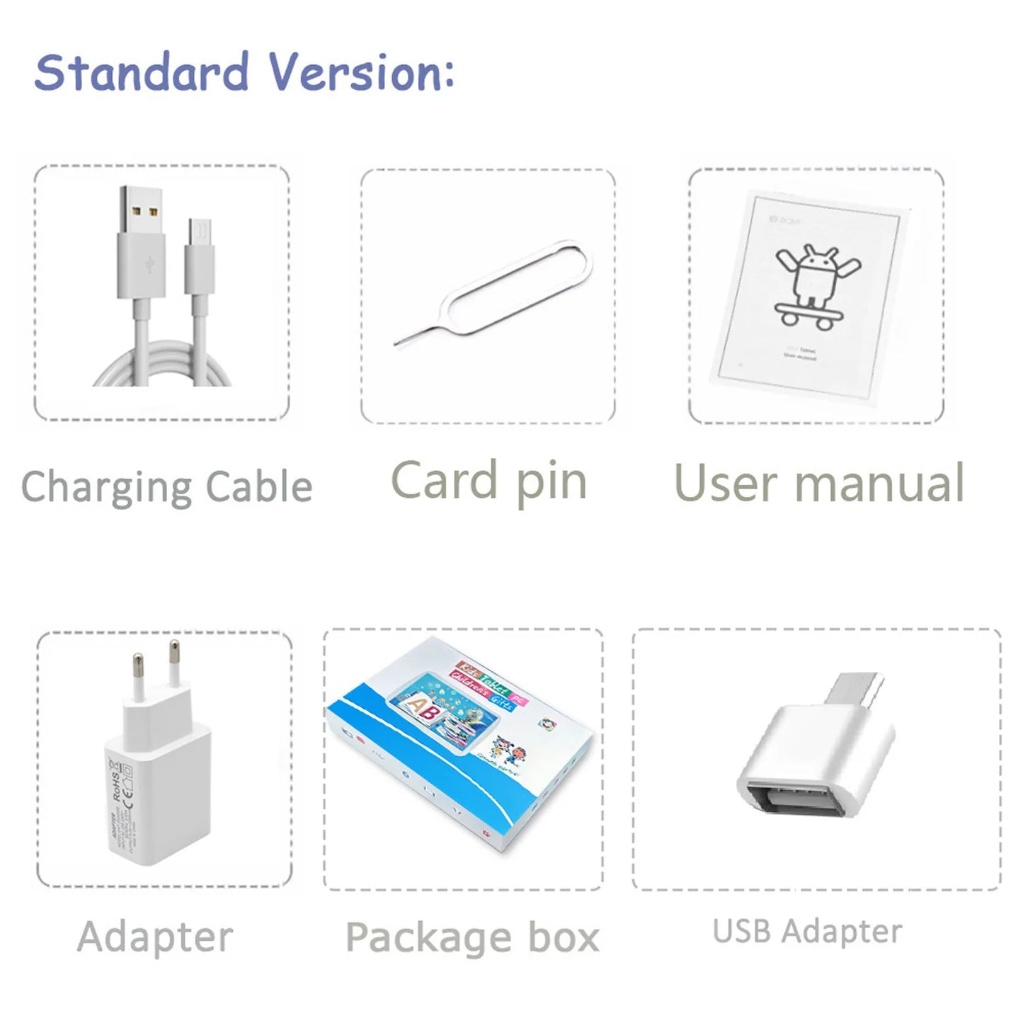 2025 New 7" Kids Tablet – Android 13, Dual Camera, 5G WiFi
