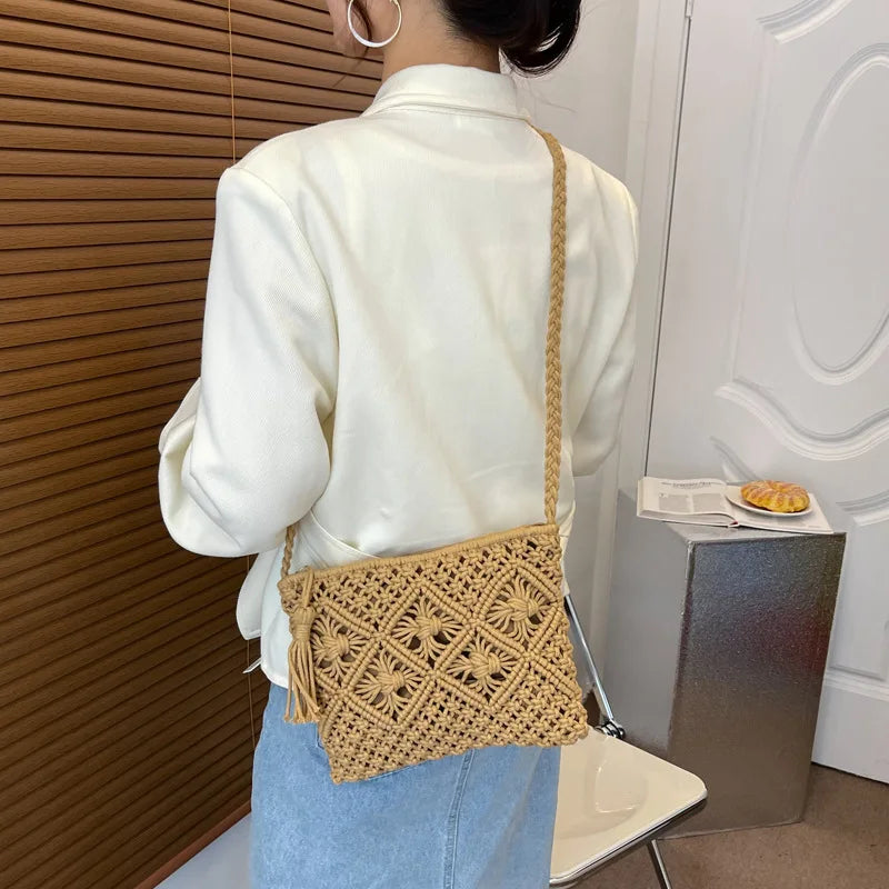 Straw Woven Crossbody Bag