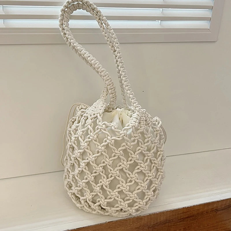 Knitted Bucket Shoulder Bag