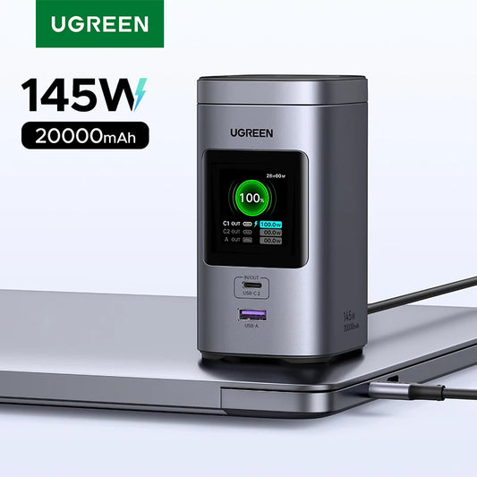 UGREEN 145W Fast-Charge 20K Power Bank with Qi2