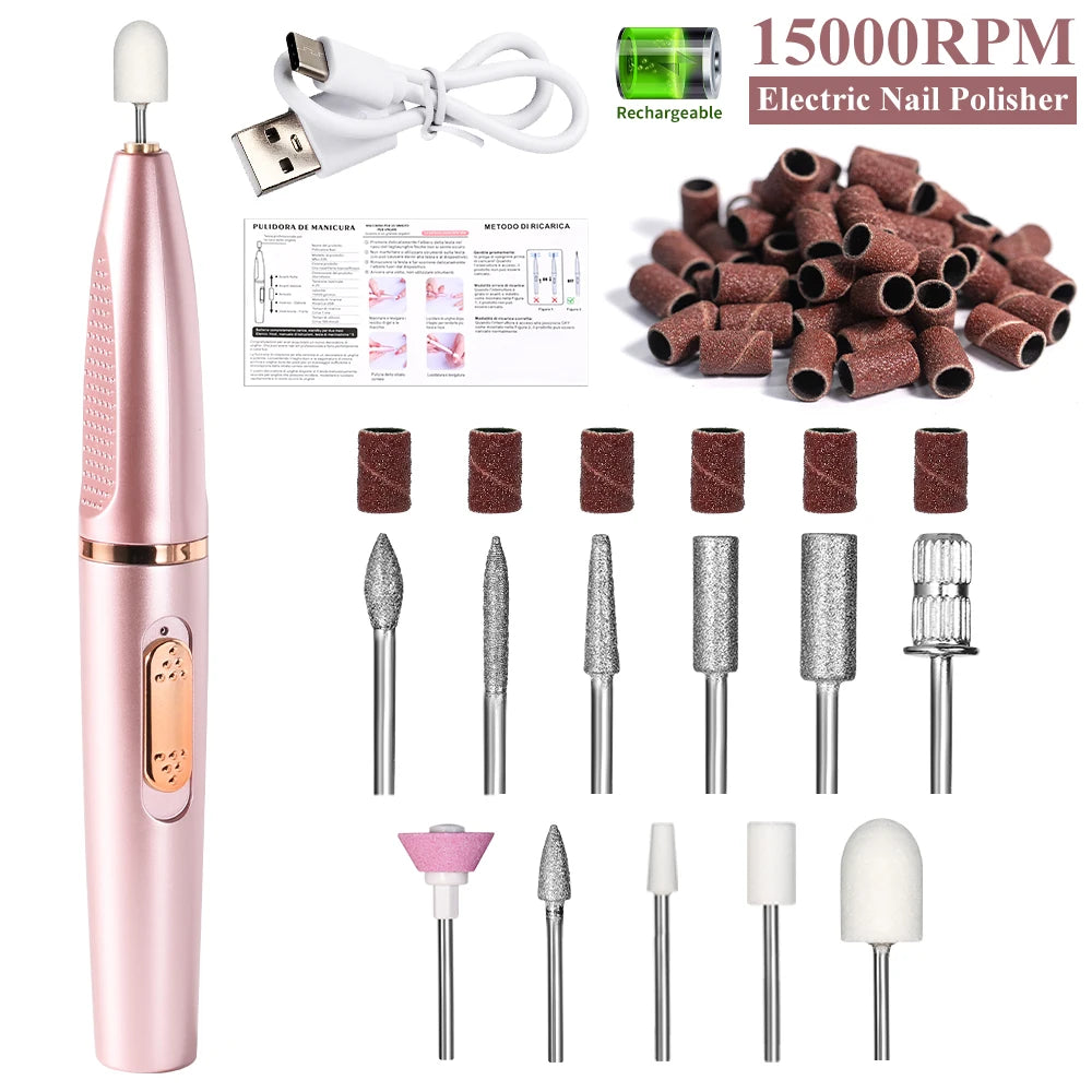 Professional Electric Nail Drill – Rechargeable Manicure Kit