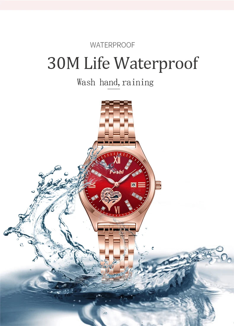 POSHI Women's Stainless Steel Quartz Watch