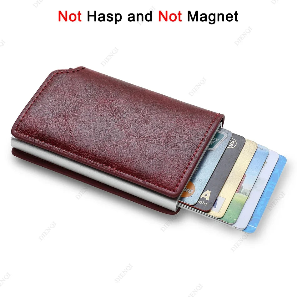RFID Aluminum Slim Men’s Wallet – Carbon Fiber Card Holder