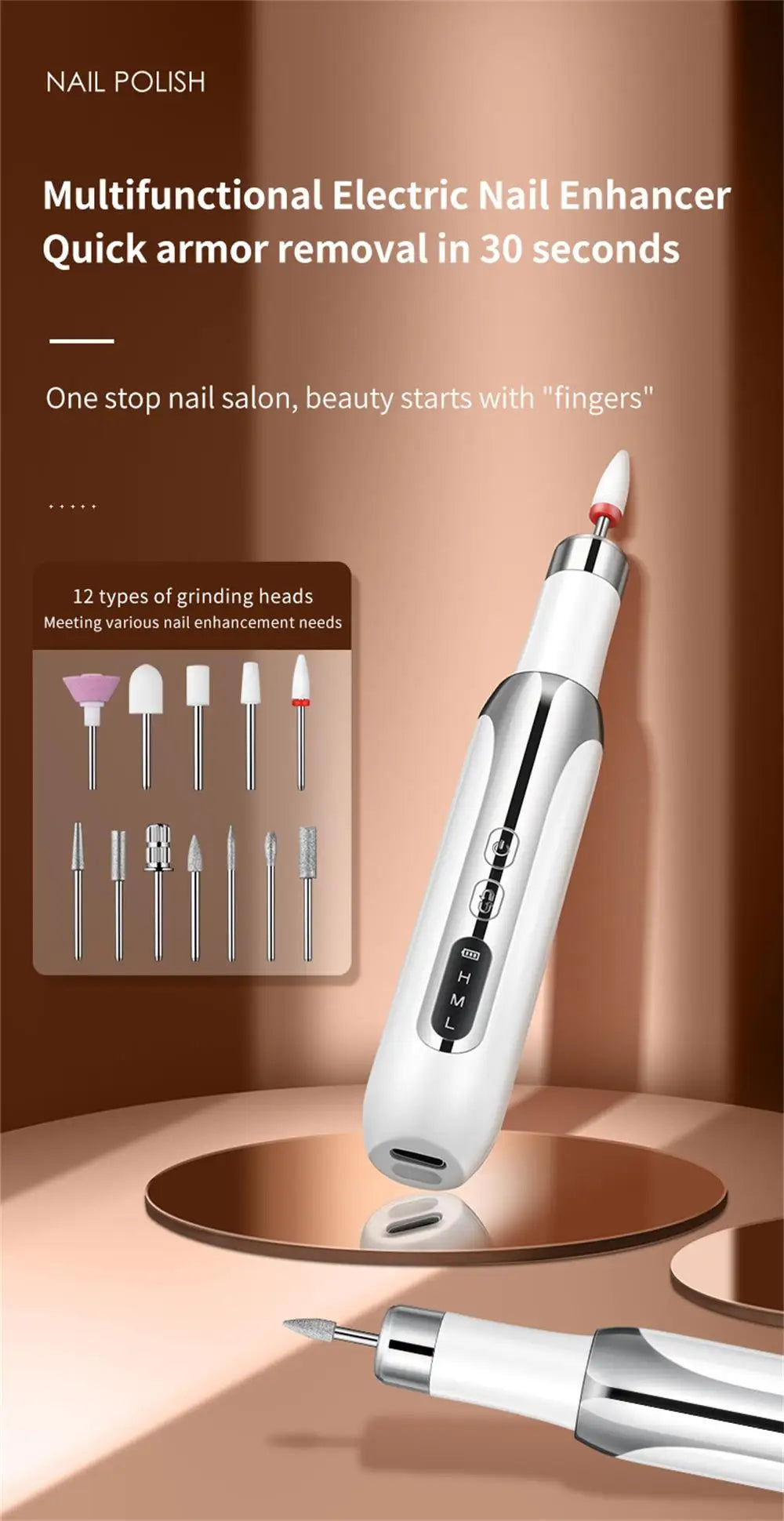Professional Rechargeable Nail Drill – Manicure & Pedicure Tool