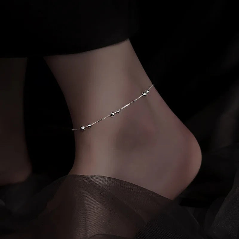 925 Sterling Silver Simple Anklet for Women