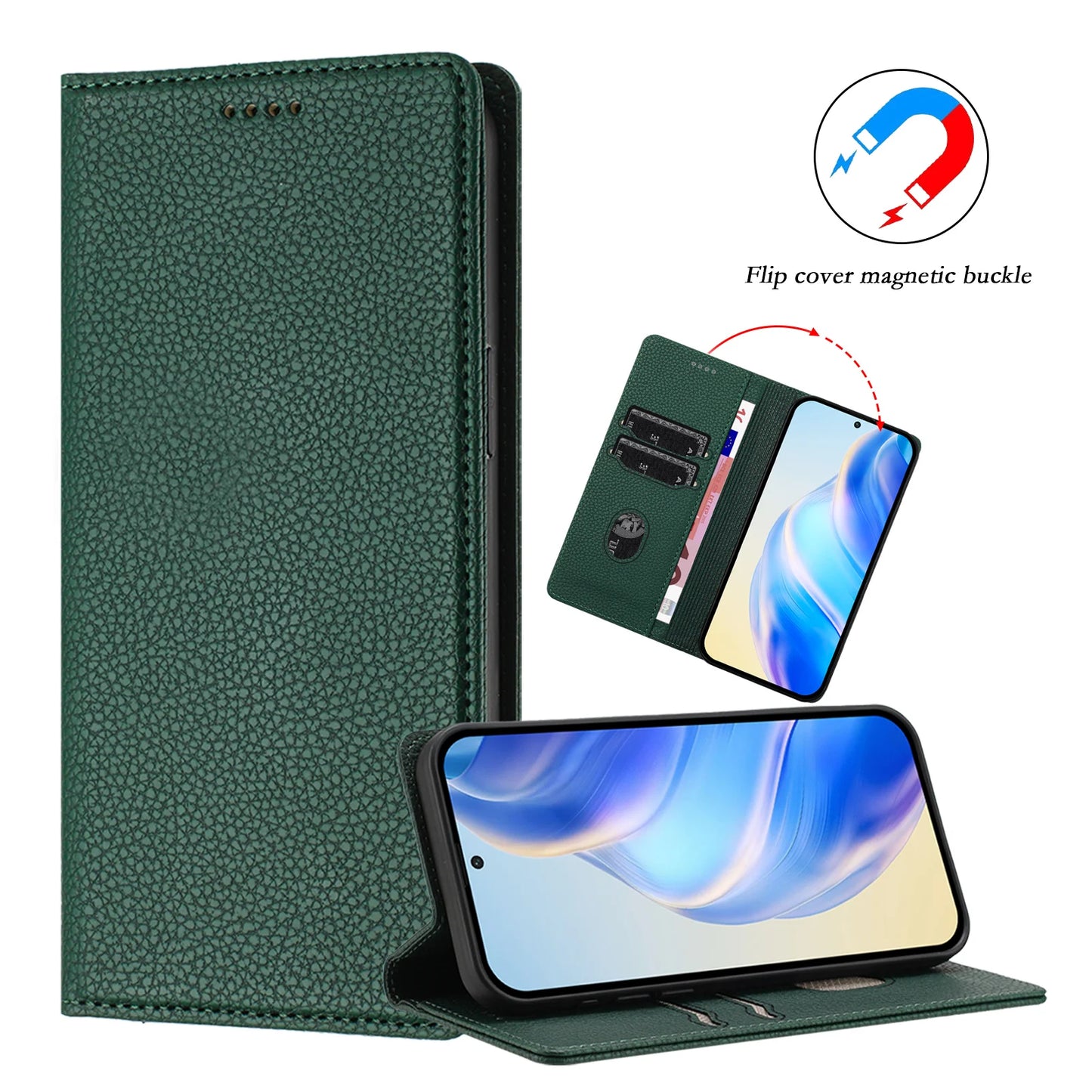 Flip Leather Wallet Cover – iPhone