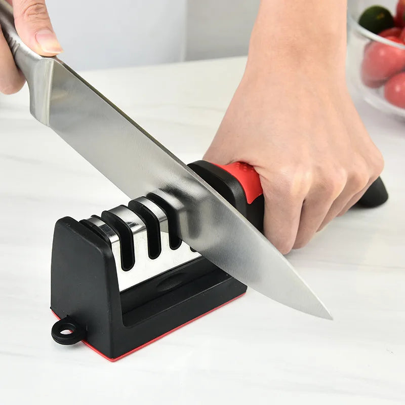 Handheld Black Sharpening Stone – Triple Purpose