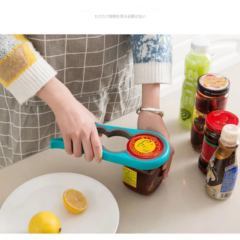 4-in-1 Easy Grip Jar Opener – Can, Bottle & Lid Tool