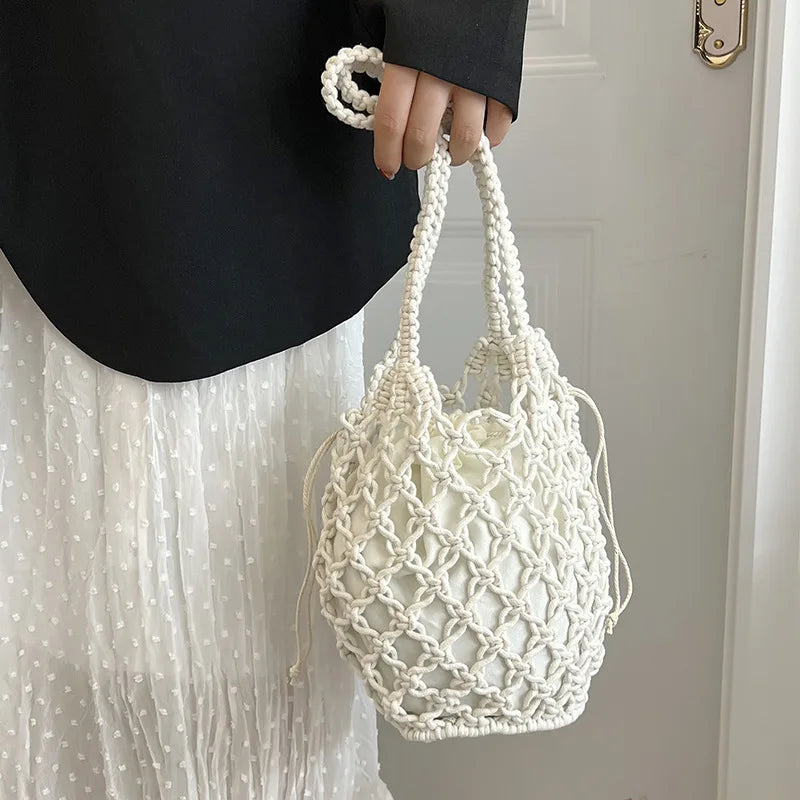 Knitted Bucket Shoulder Bag