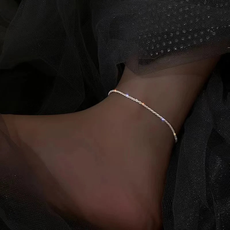 925 Sterling Silver Simple Anklet for Women
