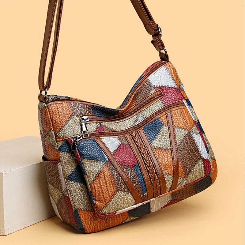 Multi-pocket Retro Shoulder Bag