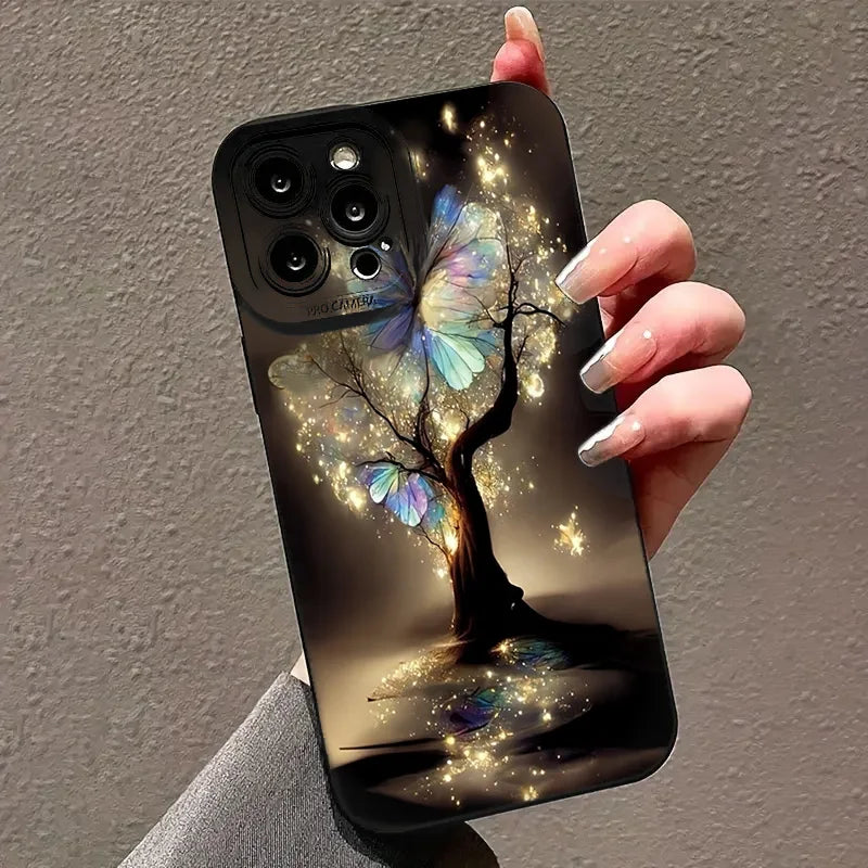Glowing Butterfly Tree Silicone Cover – Samsung