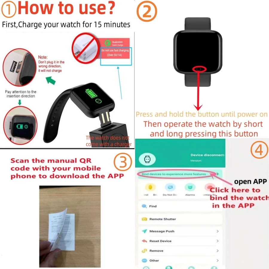 Smart LED Kids Sports Watch