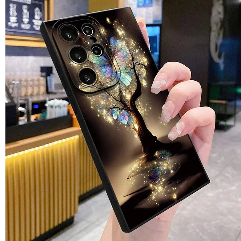Glowing Butterfly Tree Silicone Cover – Samsung