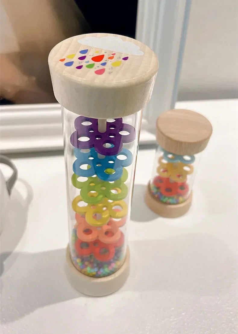 Baby Wooden Rainmaker Toy – Soothing Rain Sound