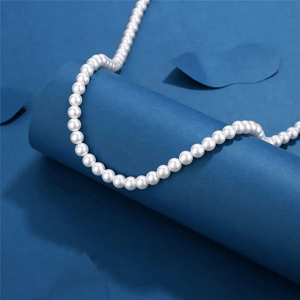 Simple Pearl Necklace for Men”