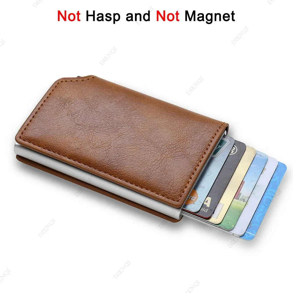 RFID Aluminum Slim Men’s Wallet – Carbon Fiber Card Holder