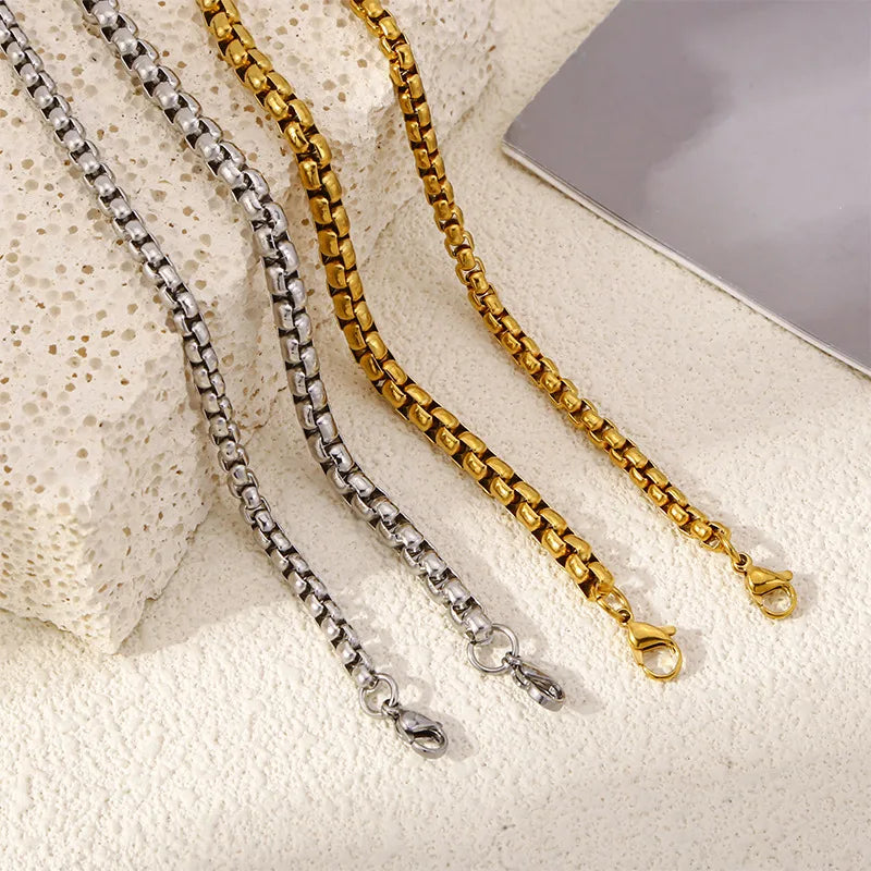 Square Ball Chain Bracelet Men