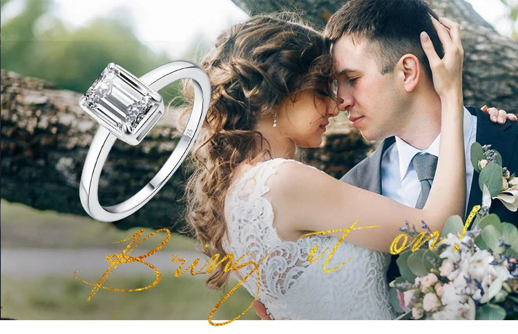 Emerald Cut CZ Sterling Silver Ring