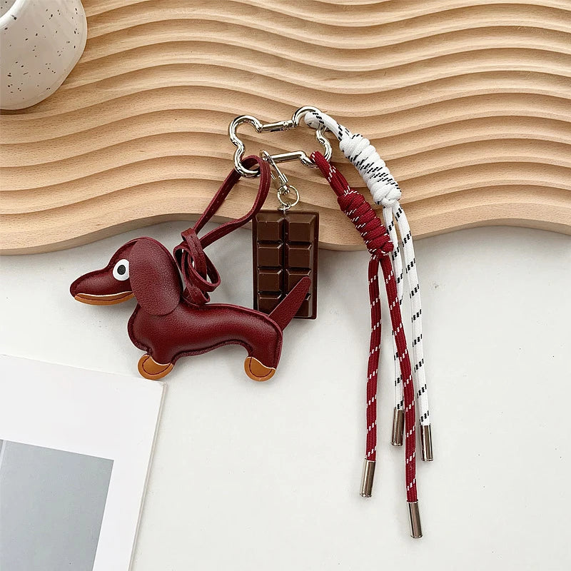 LeLeather Dachshund Keychain