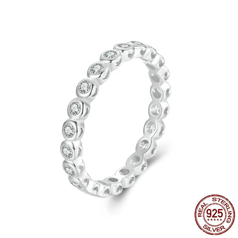 White Gold Plated Sterling Silver Ring