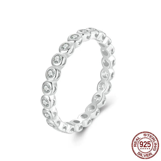 White Gold Plated Sterling Silver Ring