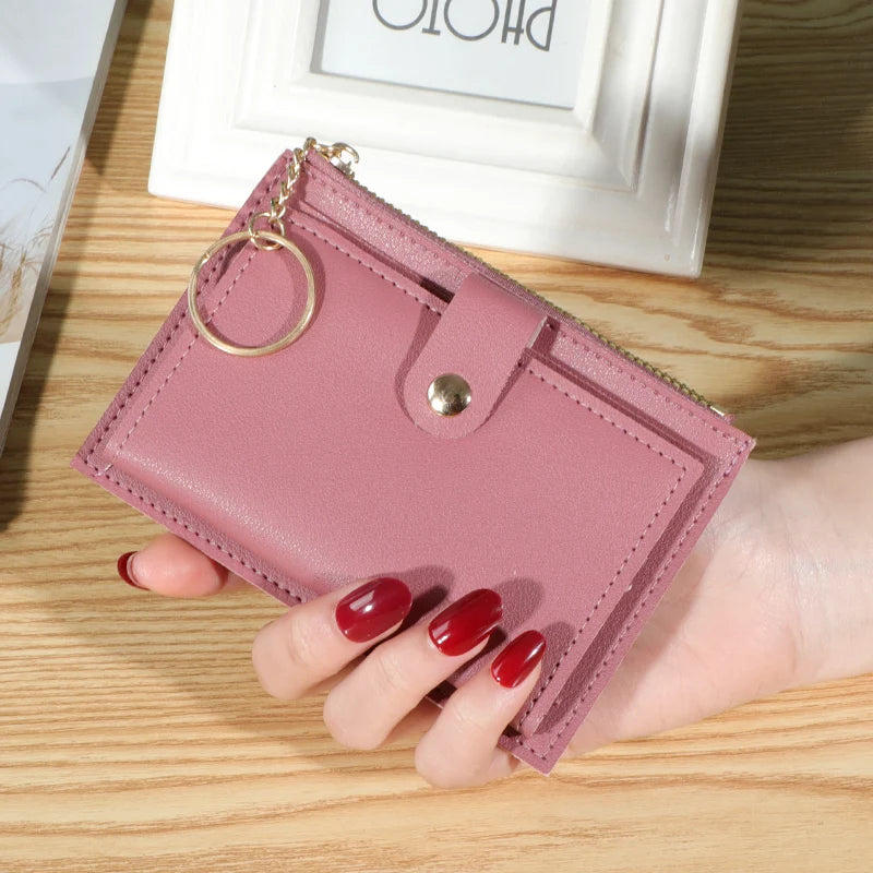 Portable Travel Zipper Card Holder