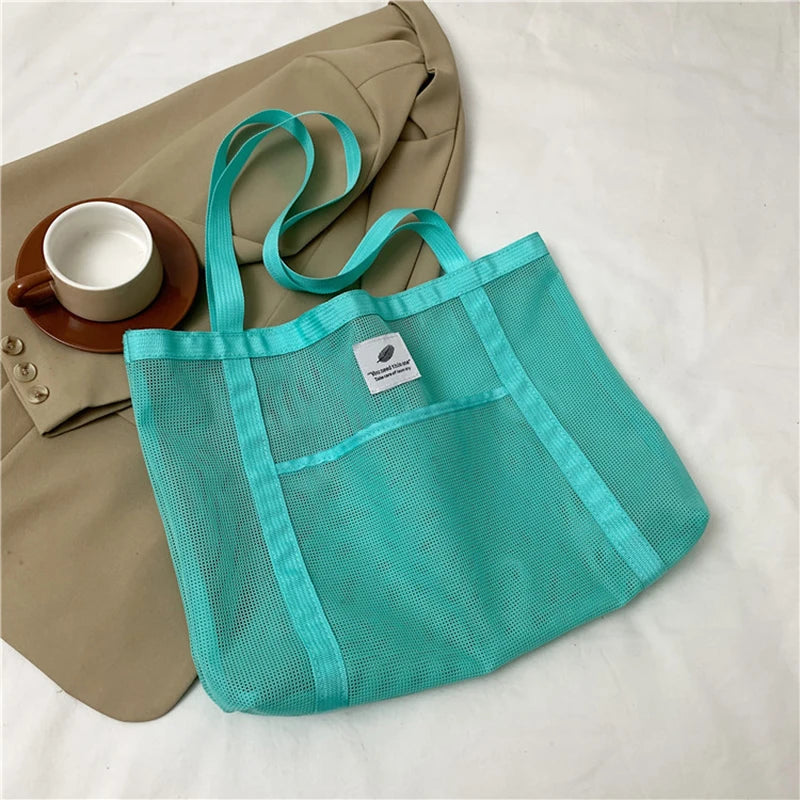 Transparent Mesh Shoulder Bag