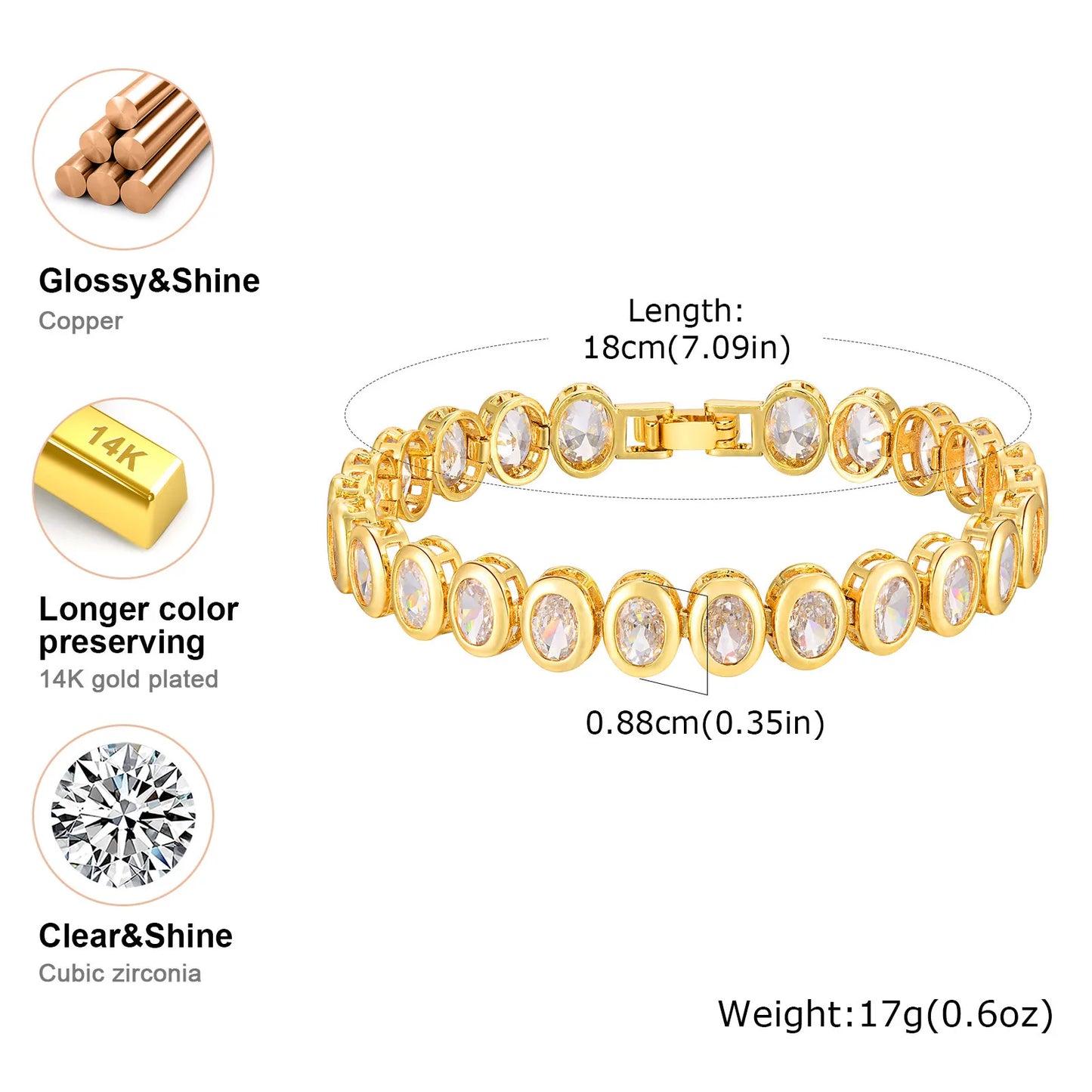 Chunky CZ Tennis Bracelet – Hip Hop Style