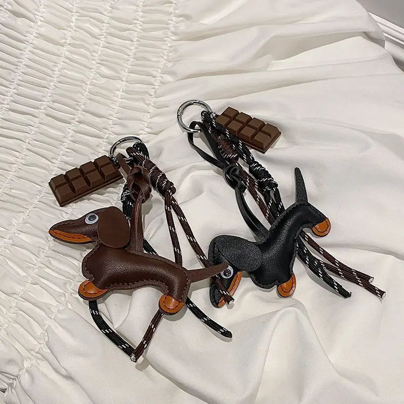 LeLeather Dachshund Keychain