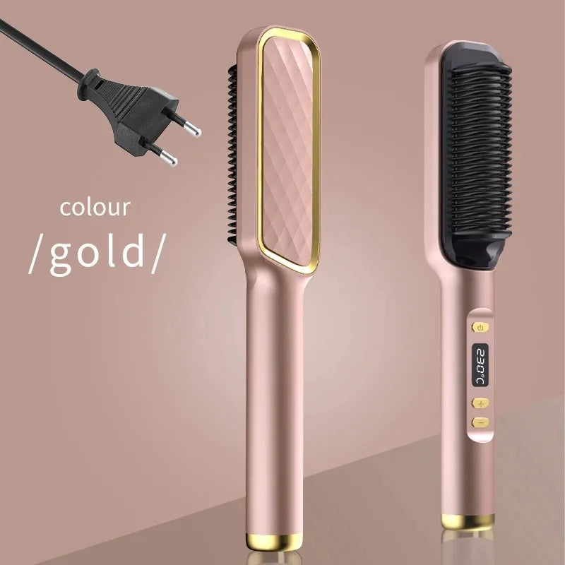 Electric Hot Comb – Anti-Scald Hair Straightening Brush