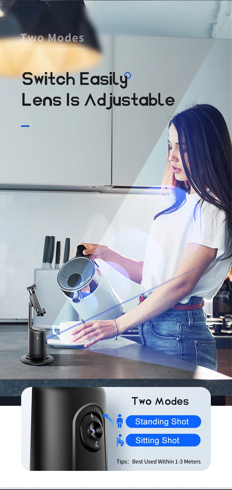 P01 Smart Face & Body Tracking Phone Stand