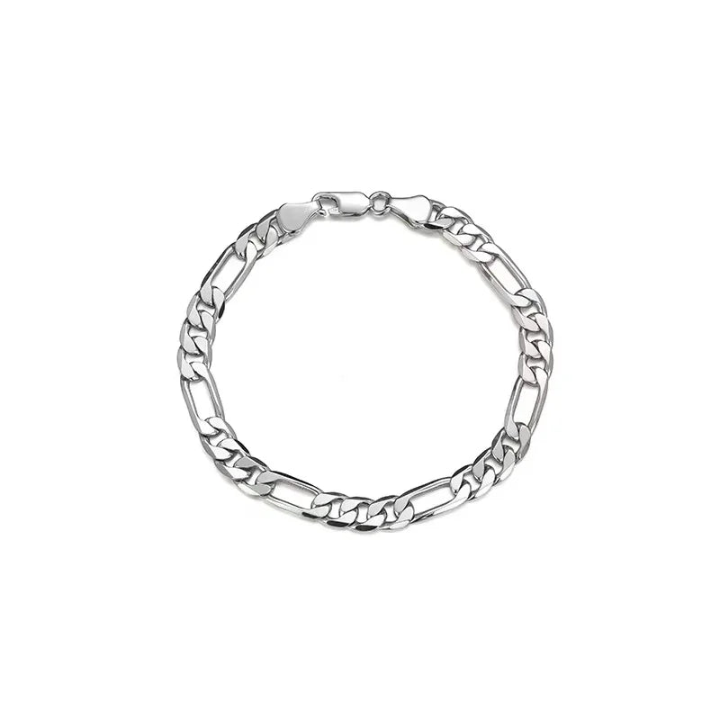 5mm Stainless Steel Figaro Bracelet”