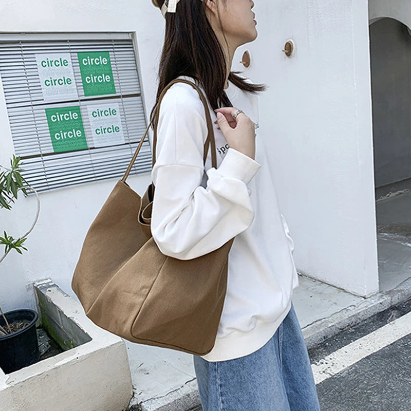 Large Canvas Shopper Tote