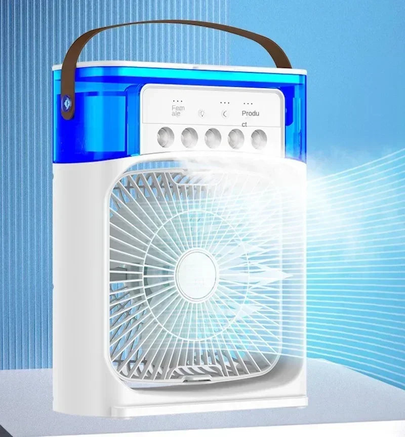 Mini Portable Air Cooler & Humidifier Fan – 3 Speeds