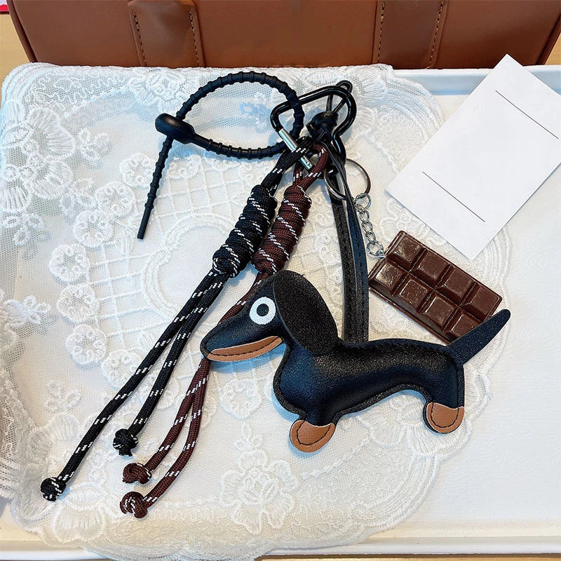 LeLeather Dachshund Keychain