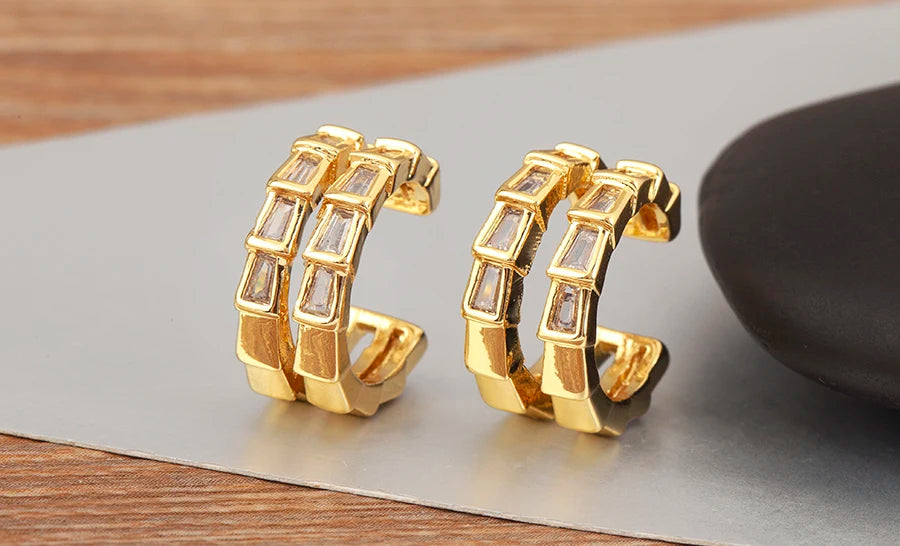 "Zircon Butterfly/Star Clip Earrings – Women’s Ear Cuff Jewelry