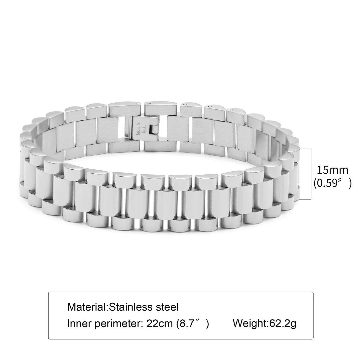 “Vnox Stainless Steel Link Bracelety