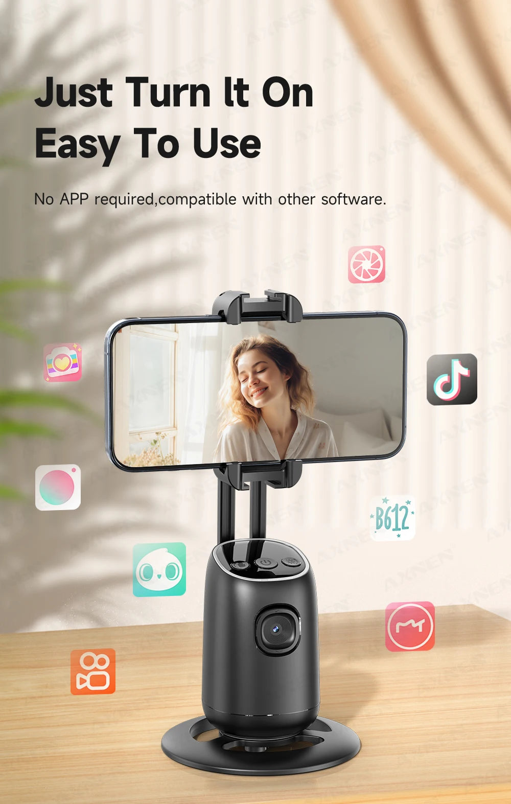 AI 360° Desktop Tracking Phone Holder