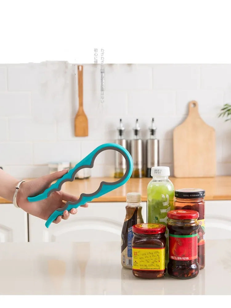4-in-1 Easy Grip Jar Opener – Can, Bottle & Lid Tool