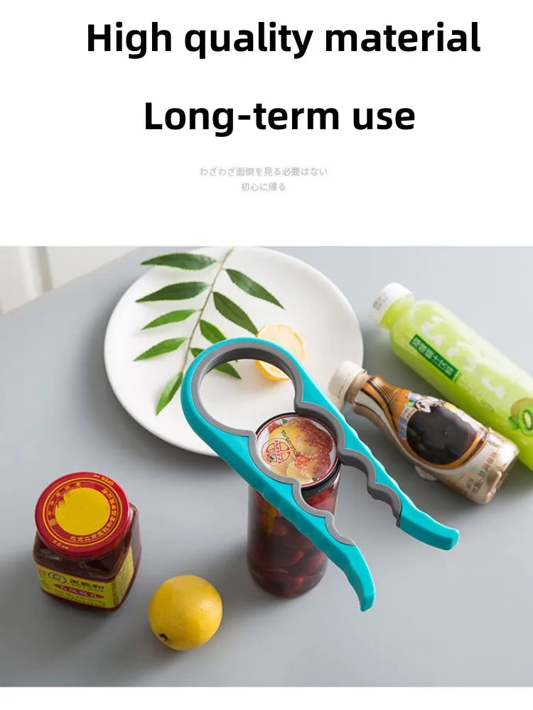 4-in-1 Easy Grip Jar Opener – Can, Bottle & Lid Tool