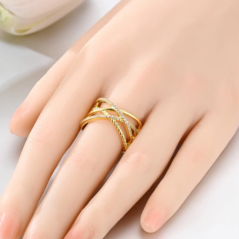 925 Silver Infinite Love Star Moon Ring – Zircon Gift"