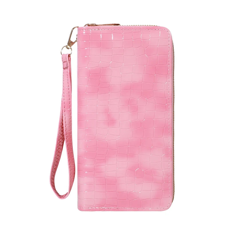 Classic Large Capacity Clutch Purse with Zipper