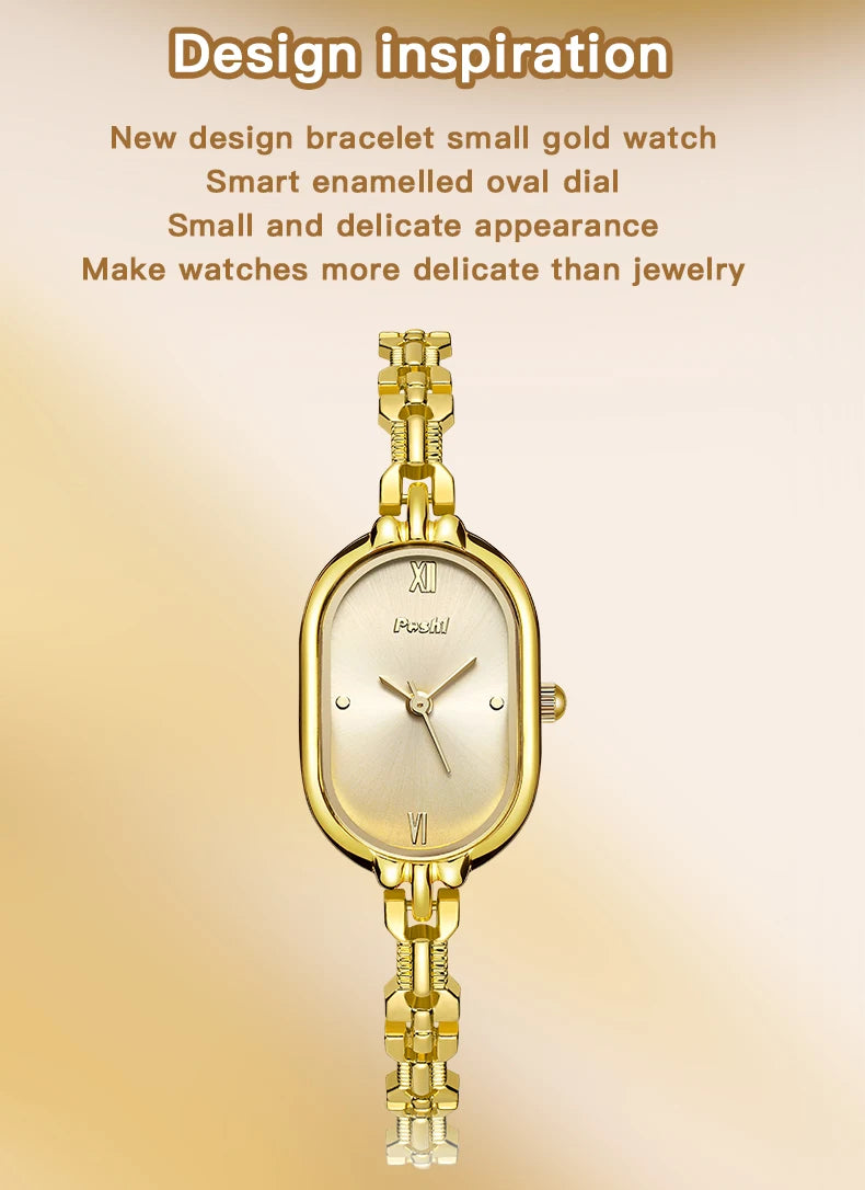 POSHI Women's Luxury Quartz Bracelet Watch