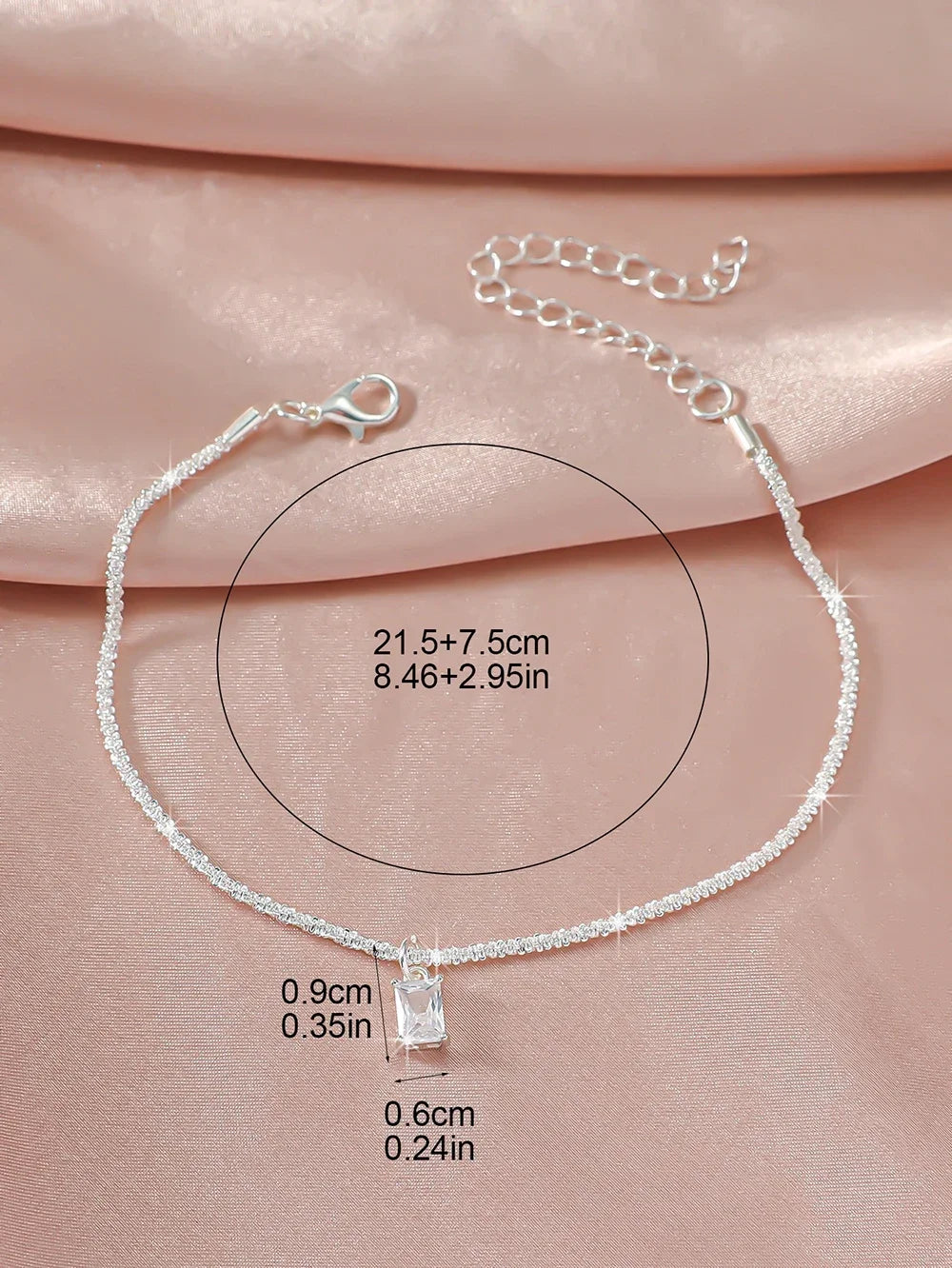 1/2PCS Simple Silver Anklet, Elegant Beach Jewelry