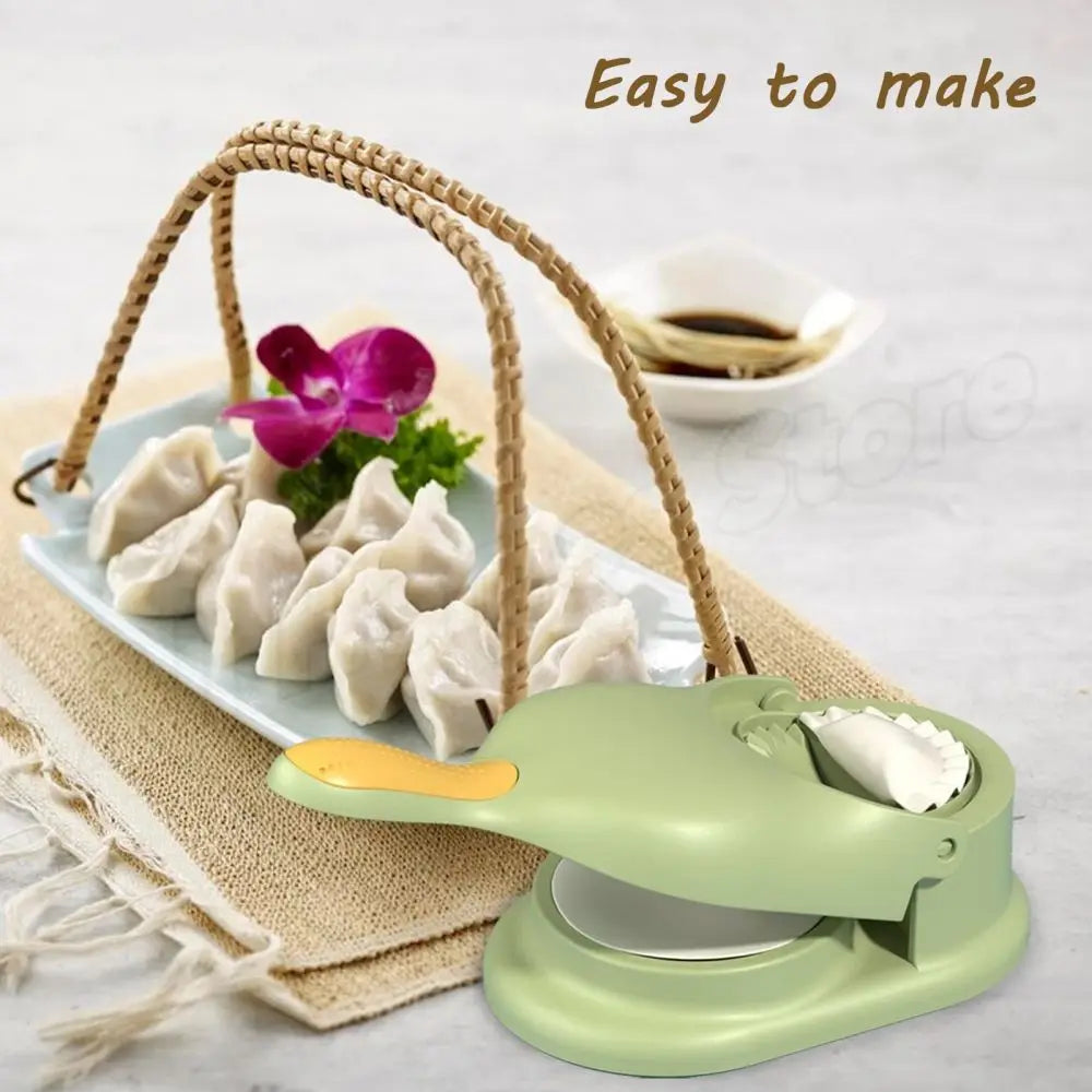 2-in-1 Dumpling & Momo Molding Machine – DIY Manual Press.
