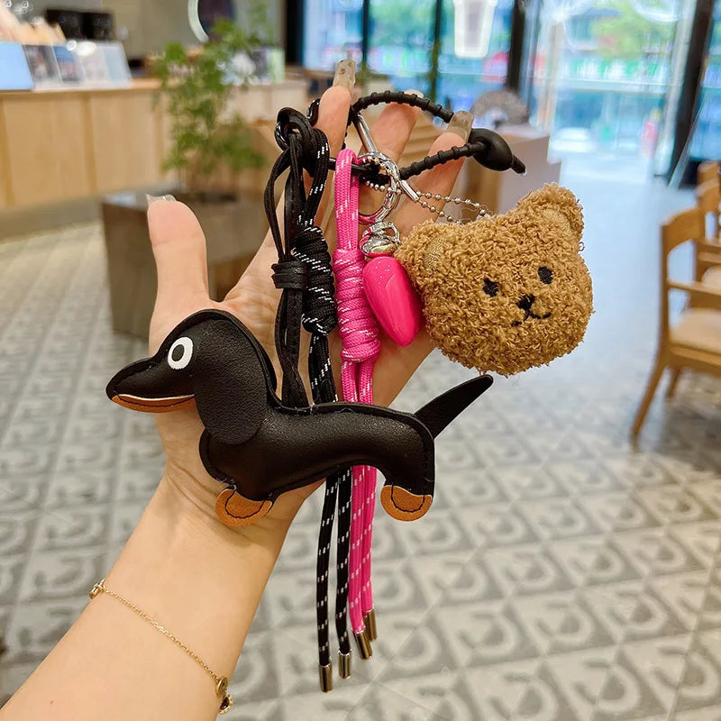 LeLeather Dachshund Keychain